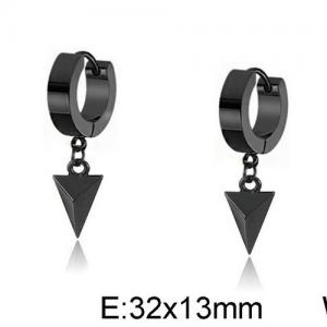 Stainless Steel Black-plating Earring - KE95433-WGLN