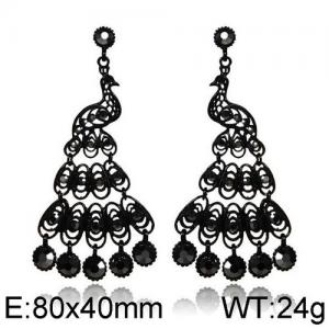 Stainless Steel Stone&Crystal Earring - KE95475-WGLN