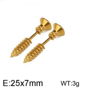 SS Gold-Plating Earring - KE95522-WGLN