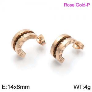 SS Rose Gold-Plating Earring - KE95550-GC