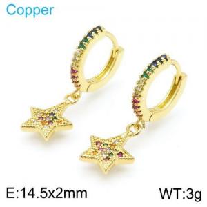 Copper Earring - KE95593-TJG
