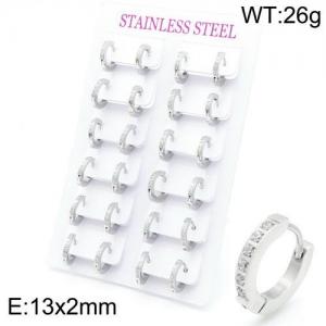 Stainless Steel Stone&Crystal Earring - KE95707-WJ