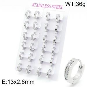Stainless Steel Stone&Crystal Earring - KE95710-WJ