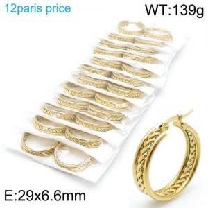 SS Gold-Plating Earring - KE95879-YN