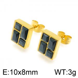 Stainless Steel Stone&Crystal Earring - KE96562-Z