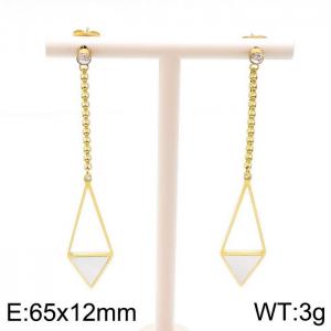 SS Shell Pearl Earrings - KE96626-K