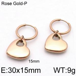 SS Rose Gold-Plating Earring - KE96768-Z