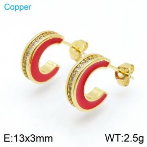 Copper Earring - KE96858-TJG