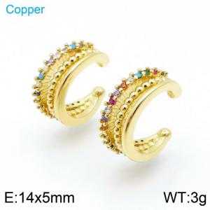 Copper Earring - KE96866-TJG