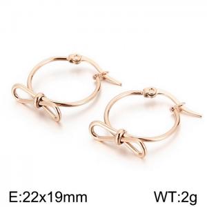 SS Rose Gold-Plating Earring - KE97019-KFC