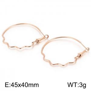 SS Rose Gold-Plating Earring - KE97025-KFC