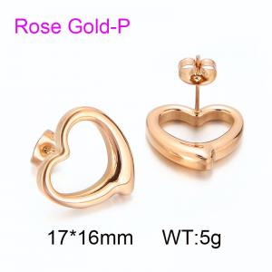 SS Rose Gold-Plating Earring - KE97033-Z