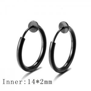 Stainless Steel Black-plating Earring - KE97101-WGLH