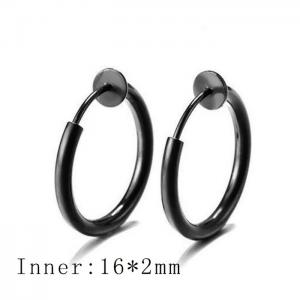 Stainless Steel Black-plating Earring - KE97102-WGLH