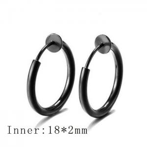 Stainless Steel Black-plating Earring - KE97103-WGLH