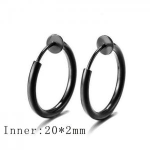 Stainless Steel Black-plating Earring - KE97104-WGLH
