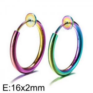 SS Colorful Plating Earring - KE97322-WGHW
