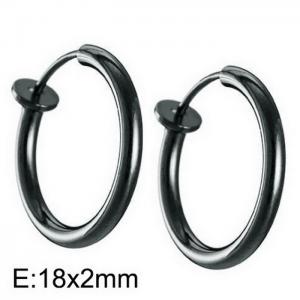 Stainless Steel Black-plating Earring - KE97325-WGHW