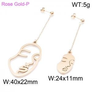 SS Rose Gold-Plating Earring - KE97910-KLX