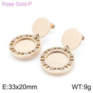 SS Rose Gold-Plating Earring - KE97996-KLX