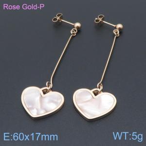 SS Rose Gold-Plating Earring - KE98005-KLX