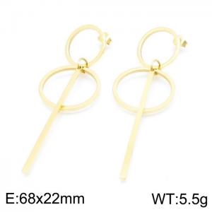 SS Gold-Plating Earring - KE98076-KLX