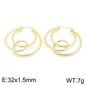 SS Gold-Plating Earring - KE98119-KFC