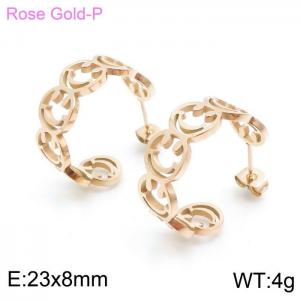 SS Rose Gold-Plating Earring - KE98170-HM