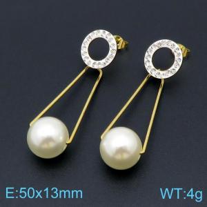 Stainless Steel Stone&Crystal Earring - KE98241-SS