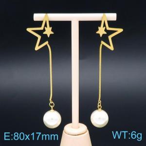 SS Gold-Plating Earring - KE98289-PY