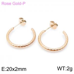 SS Rose Gold-Plating Earring - KE98648-KFC