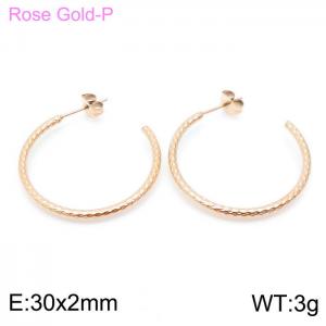 SS Rose Gold-Plating Earring - KE98651-KFC