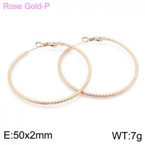 SS Rose Gold-Plating Earring - KE98652-KFC