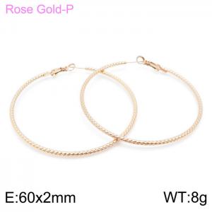 SS Rose Gold-Plating Earring - KE98654-KFC