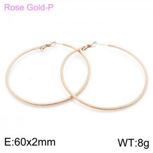 SS Rose Gold-Plating Earring - KE98656-KFC