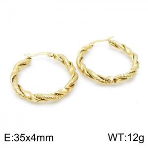 SS Gold-Plating Earring - KE98742-MS