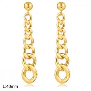 SS Gold-Plating Earring - KE98861-WGZJ