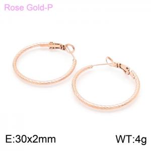 SS Rose Gold-Plating Earring - KE99040-KFC