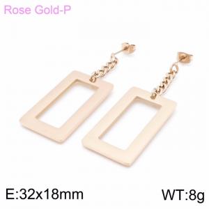 SS Rose Gold-Plating Earring - KE99108-KLX