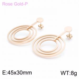 SS Rose Gold-Plating Earring - KE99133-KLX