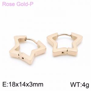 SS Rose Gold-Plating Earring - KE99191-KF
