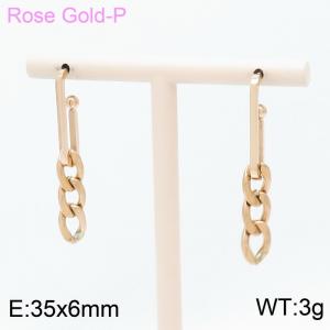 SS Rose Gold-Plating Earring - KE99340-KLX