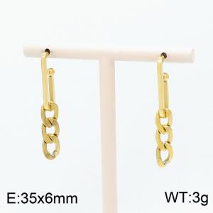 SS Gold-Plating Earring - KE99341-KLX