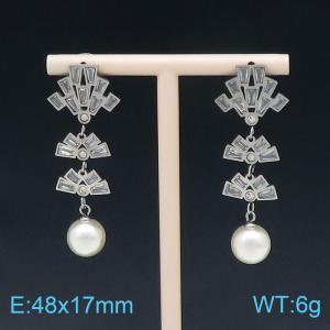 Stainless Steel Stone&Crystal Earring - KE99343-KLX