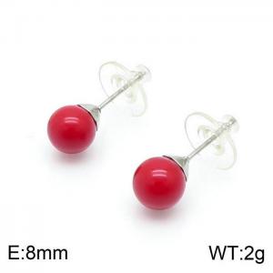 SS Shell Pearl Earrings - KE99359-Z