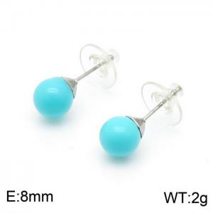 SS Shell Pearl Earrings - KE99360-Z