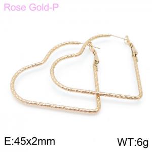 SS Rose Gold-Plating Earring - KE99593-KFC