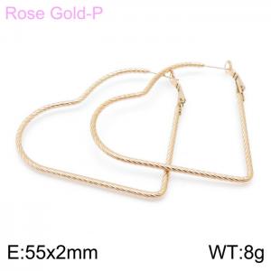 SS Rose Gold-Plating Earring - KE99602-KFC