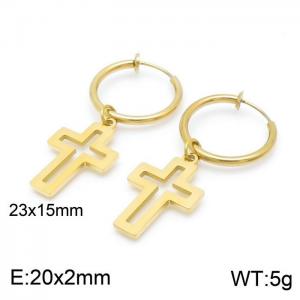 SS Gold-Plating Earring - KE99758-Z