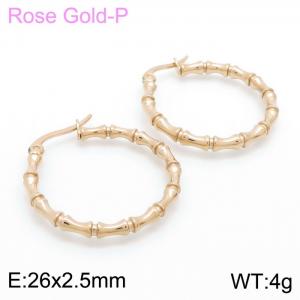 SS Rose Gold-Plating Earring - KE99852-KFC